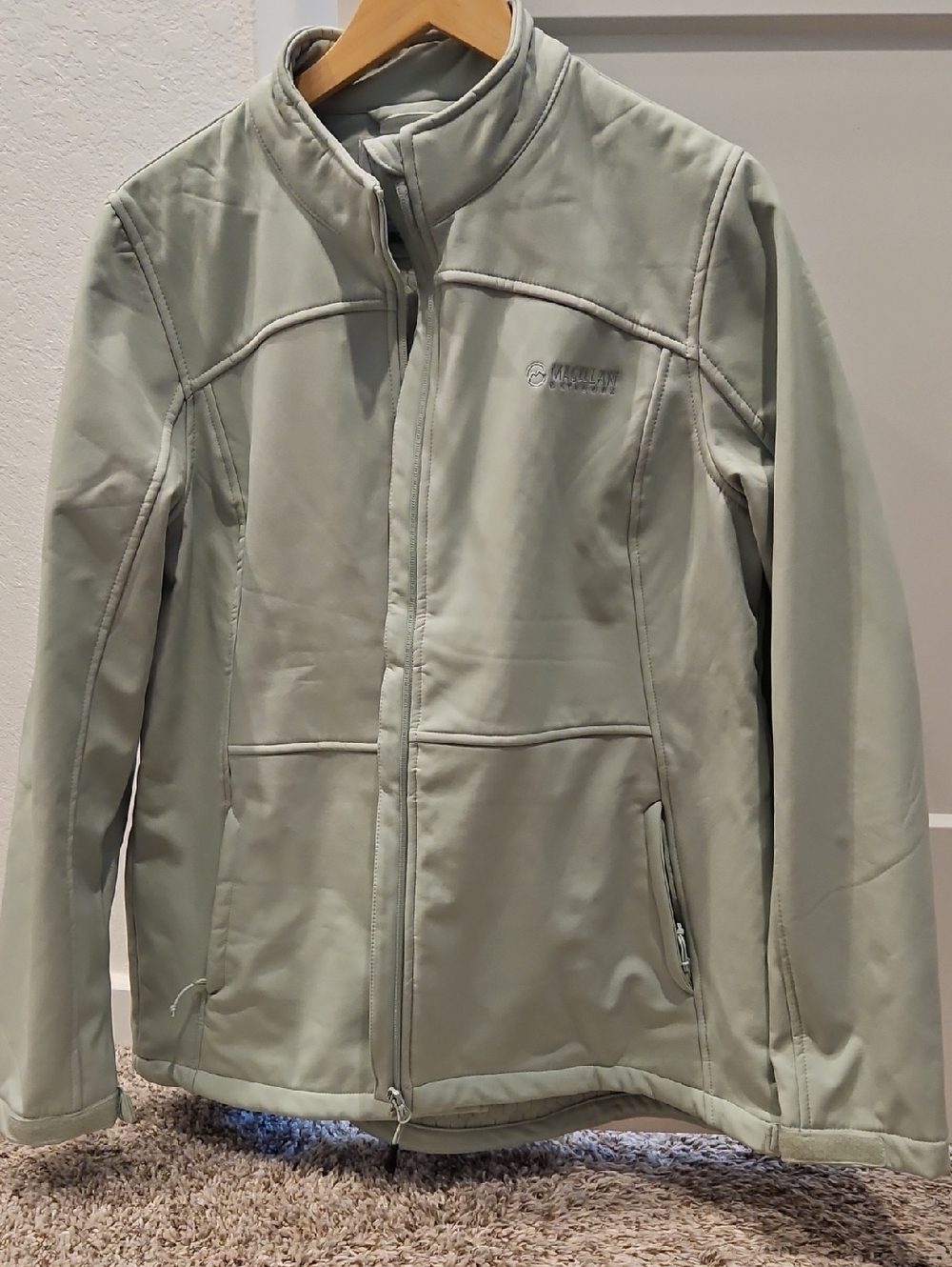 Magellan Outdoors Light Sage Green Utility Softshell Jacket